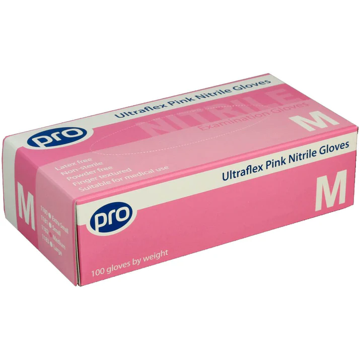 Ultraflex Pink Nitrile Glove Powder Free